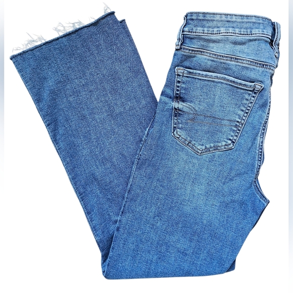American Eagle Blue Kick Boot Crop Jeans, Size 4. New With Tags - Picture 6 of 12